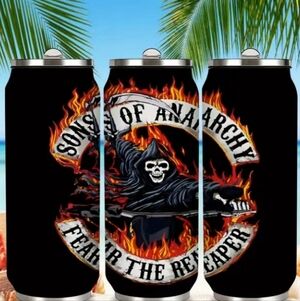 Sons of Anarchy Black Stainless Steel Can Tumbler 17 Oz
